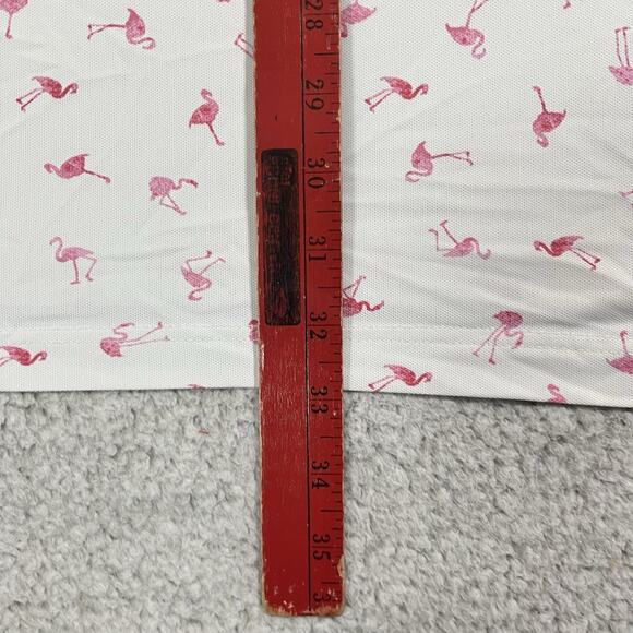 Johnnie O Polo Shirt Mens 2XL All Over Print Golf Performance Flamingo Stretch - Picture 8 of 8